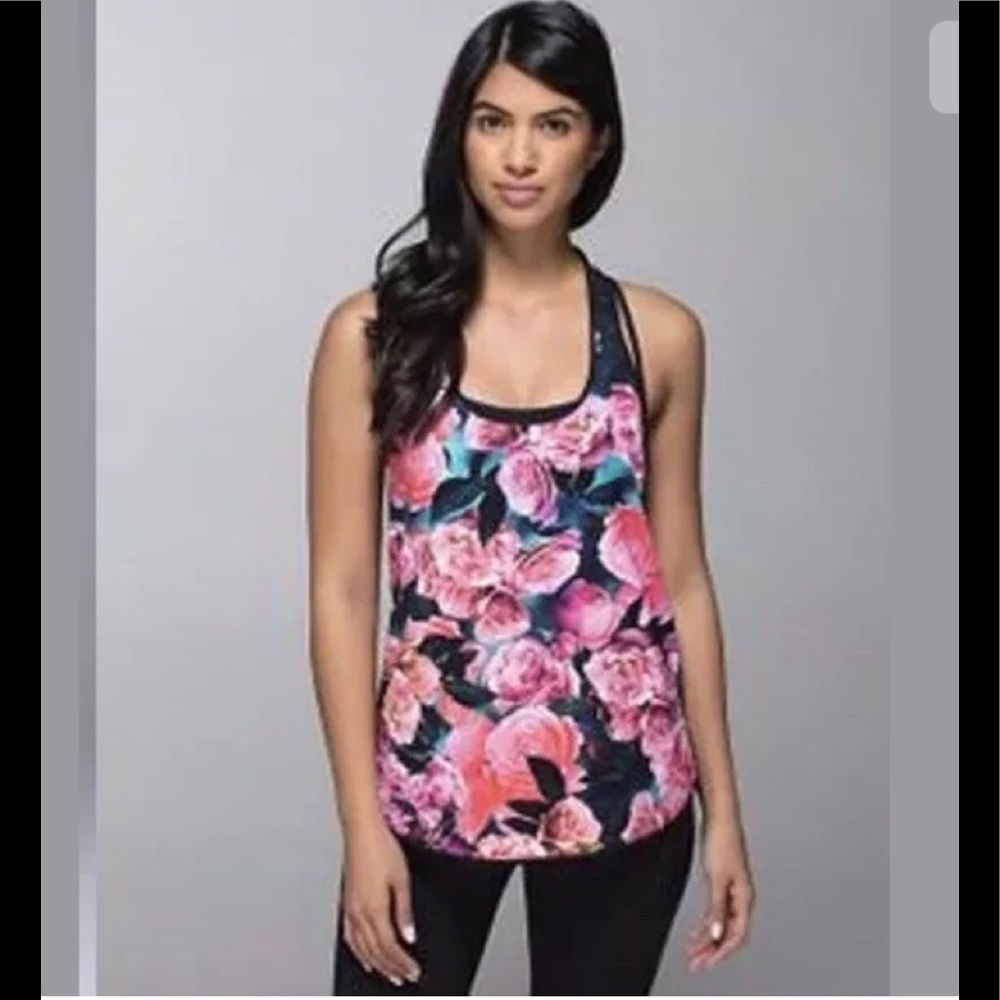 Lululemon Lightened Up Singlet Secret Garden Sz 8?
